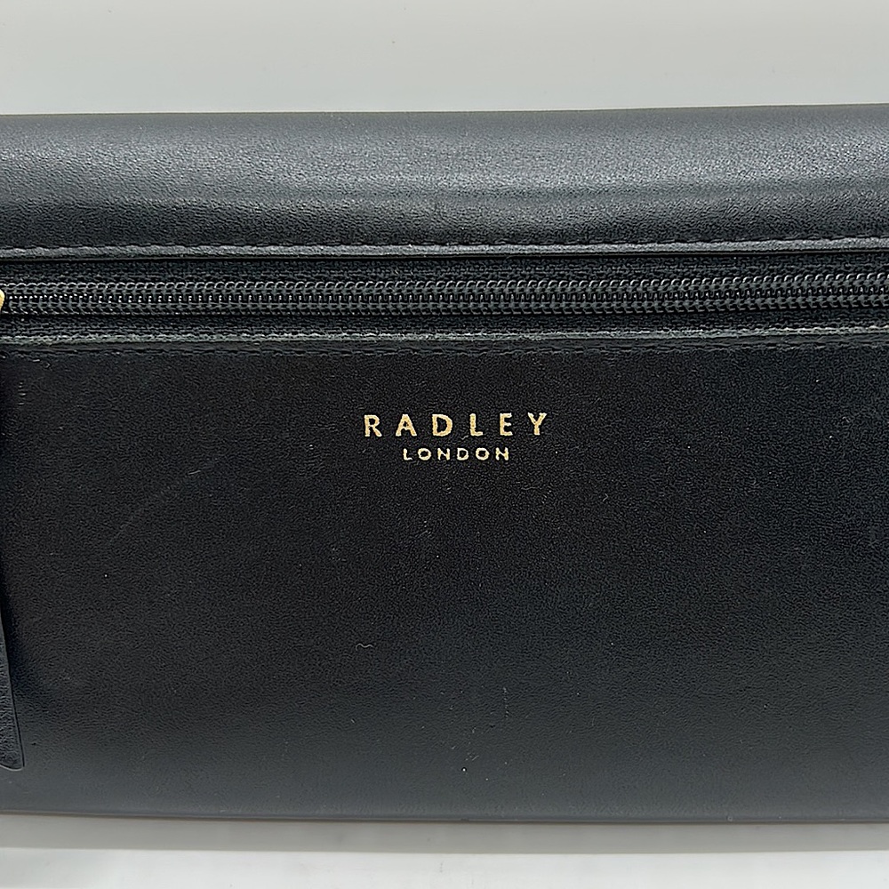 Radley London Super Cute Black Leather Slim Long Wallet Clutch Purse Bag 🌸🌸 - Picture 4 of 7